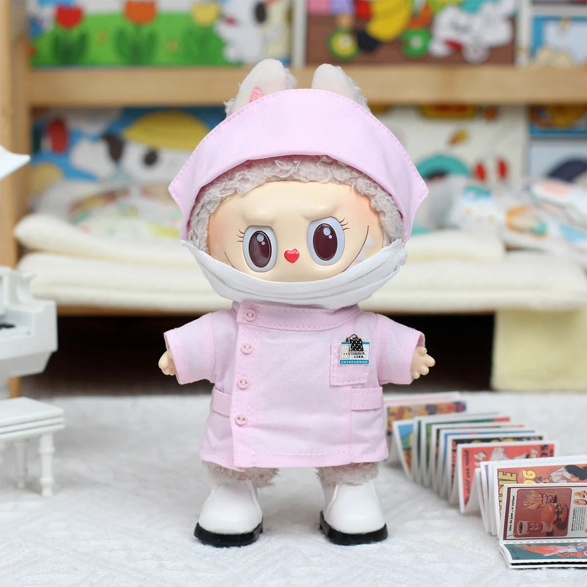 For 17cm Labuabu Clothes Doctor Uniform Set Nurse clothing gift