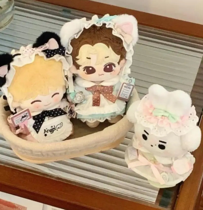 Clothes for Labubu Diy Toy Doll Decorations Clothes Cartoon Cute Maid Dress Headband Doll Decorations Accessories Exquisite Gift