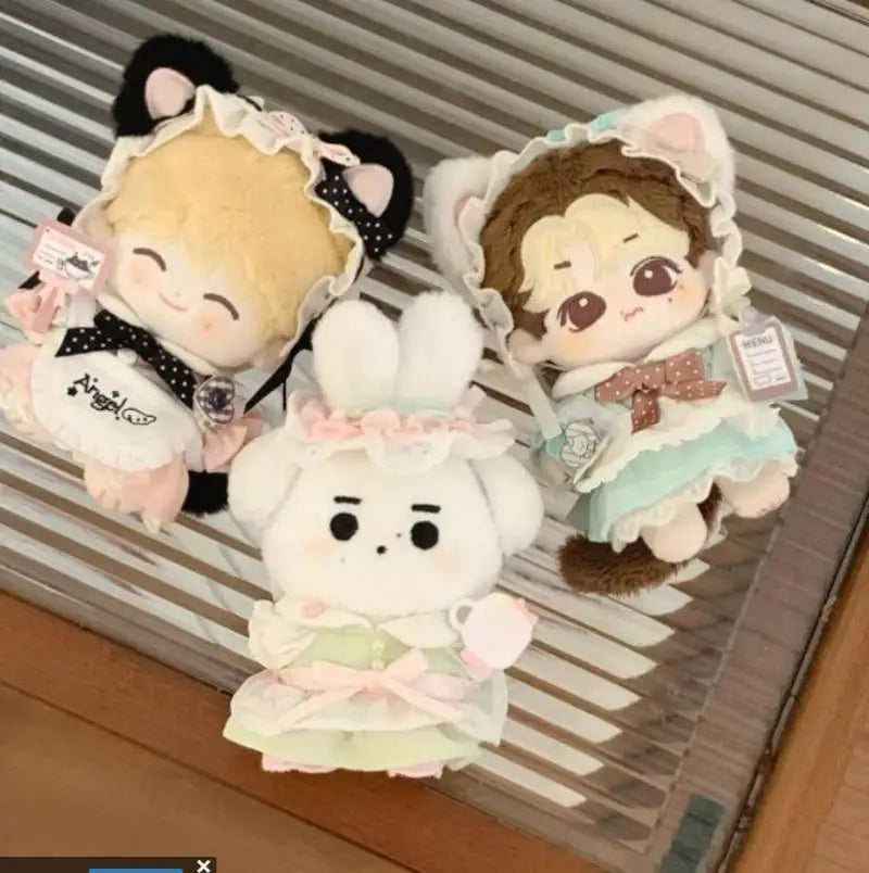 Clothes for Labubu Diy Toy Doll Decorations Clothes Cartoon Cute Maid Dress Headband Doll Decorations Accessories Exquisite Gift