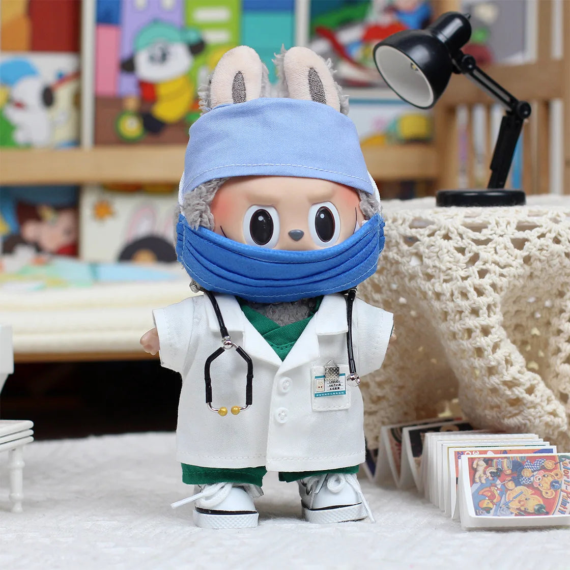 For 17cm Labuabu Clothes Doctor Uniform Set Nurse clothing gift