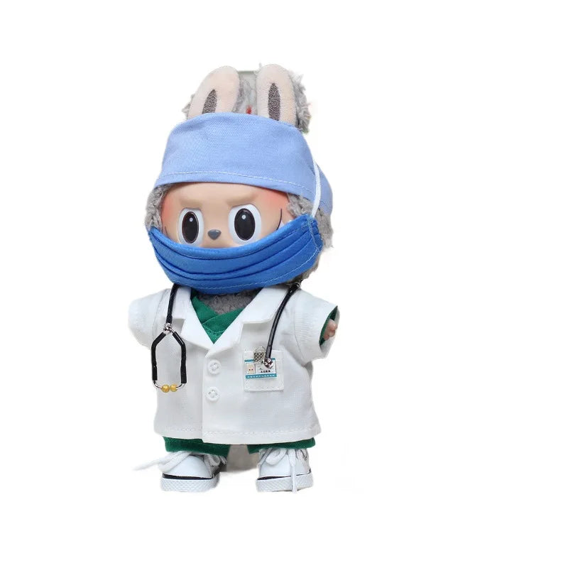 For 17cm Labuabu Clothes Doctor Uniform Set Nurse clothing gift