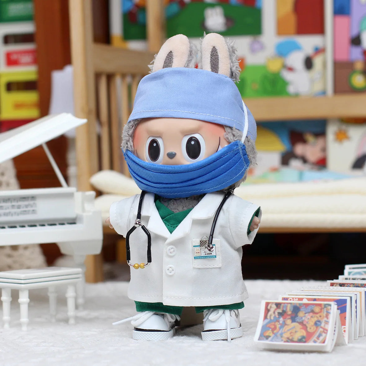 For 17cm Labuabu Clothes Doctor Uniform Set Nurse clothing gift