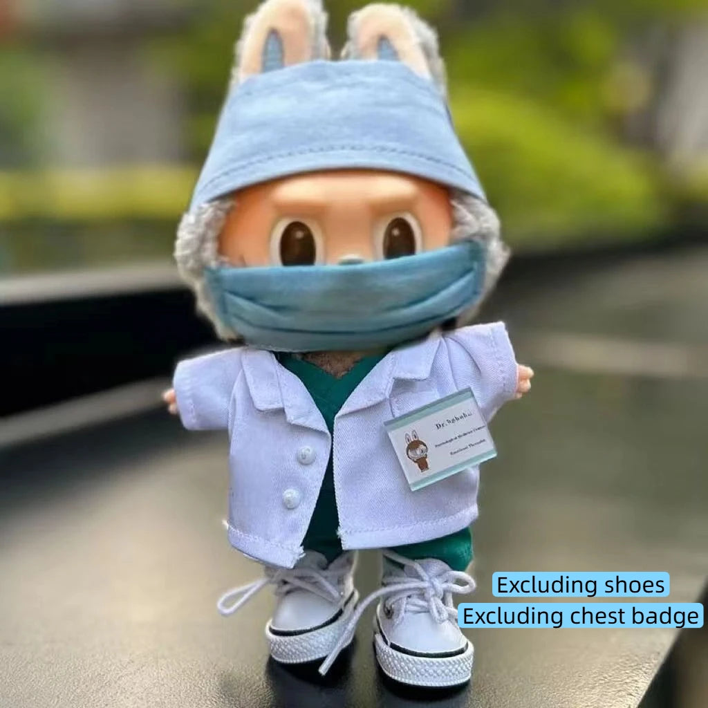 For 17cm Labuabu Clothes Doctor Uniform Set Nurse clothing gift