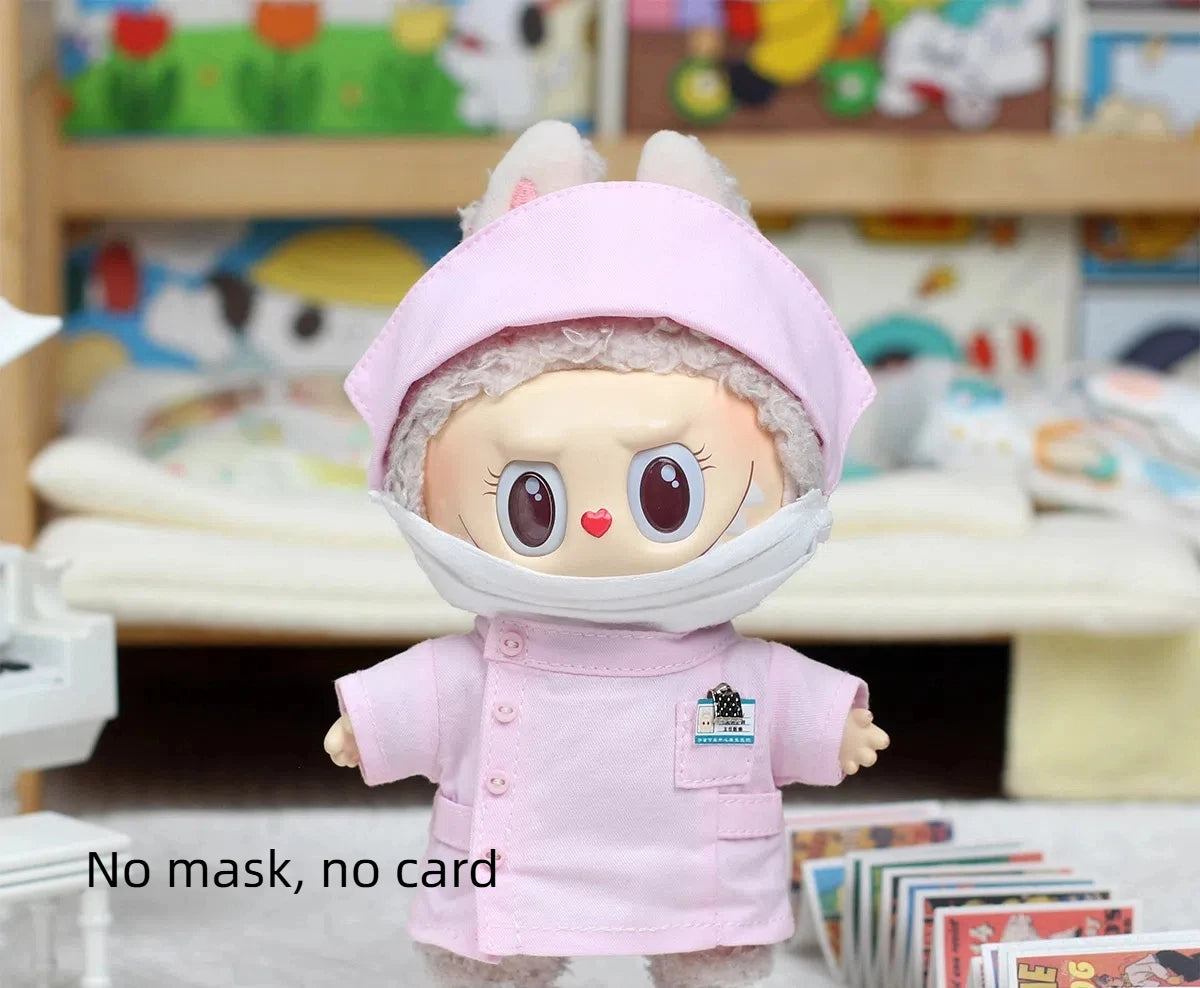 For 17cm Labuabu Clothes Doctor Uniform Set Nurse clothing gift